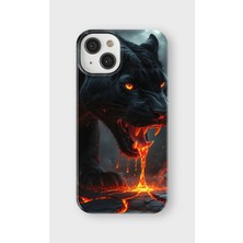 Karsu Design iPhone 14 Uyumlu Baskılı Şeffaf Telefon Kılıfı | Koleksiyon: Minimal Black Panther