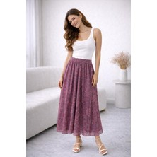 SFG Life Moda Asimetrik Kesim Etnik Desen Etek