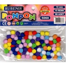 Rubenis Pon Pon 10 Mm 10 Renk Karışık 50 Li 5060
