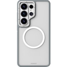 Galaxy S26 Ultra Kılıf M-Safe Uyumlu Youngkit Rock Sand Serisi Kapak Gri