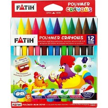 Fatih Crayon Mum Boya 12 Renk Uzun Silgi + Kalemtraş FA50130CB12RUZ
