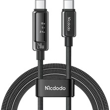 Mcdodo CA-8900 240W Typ-C To Typ-C  OLED Ekranlı Şarj Kablosu 1.2m