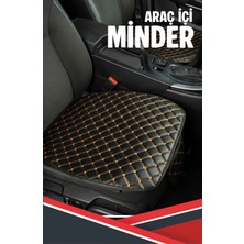 Seat Oxeo Uyumlu 3 Parça Araç Içi - Oto Koltuk Minderi Mavi Deri Beyaz Dikişli