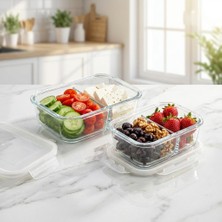 Selka Home Sofia 2'li Bölmeli Cam Saklama