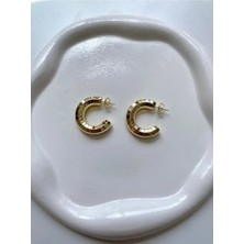 Bymiel Disko Model C Halka Çelik Küpe Gold Xuping