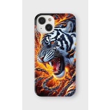Karsu Design iPhone 14 Uyumlu Baskılı Şeffaf Telefon Kılıfı | Koleksiyon: Tiger Energy