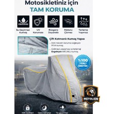 Autolion   Yamaha MT-125 Topcaseli Gri-Sarı Dikişl.kilitli Motor Brandası.