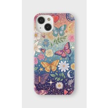 Karsu Design iPhone 13 Mini Uyumlu Baskılı Şeffaf Telefon Kılıfı | Koleksiyon: Butterfly Aesthetic