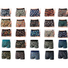 Berrak 4431 3'lü Dijital Baskı Erkek Boxer