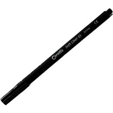  caretta soft liner keçe uç kalem siyah cs-55-01 10 lu (1 paket 10 adet)