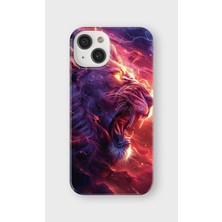 Karsu Design iPhone 13 Uyumlu Baskılı Şeffaf Telefon Kılıfı | Koleksiyon: Majestic Lion