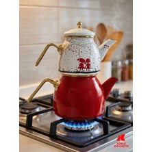 Köklü Züccaciye Emaye Çaydanlık