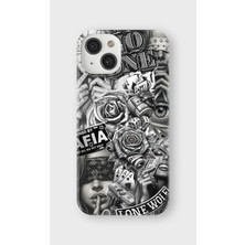 Karsu Design iPhone 14 Plus Uyumlu Baskılı Şeffaf Telefon Kılıfı | Koleksiyon: Drip Art