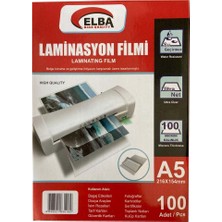  elba laminasyon filmi a5 100 micron 154x216mm (100 lü paket)