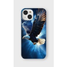 Karsu Design iPhone 13 Mini Uyumlu Baskılı Şeffaf Telefon Kılıfı | Koleksiyon: Freedom Eagle