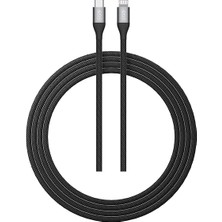 Qcy 27W Type-C To Lightning Şarj Kablosu 1.2 Metre Halat Örgü 480MBPS Kırılmaz Data Kablosu DC23