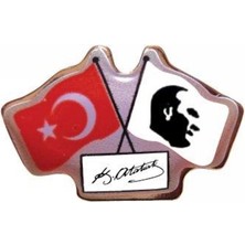  vatan vt627 rozet ıkili bayraklı atalı ımza 30 lu (1 paket 30 adet)