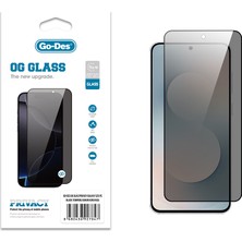 Go-Des Galaxy S25 Fe Uyumlu Go Des Og Glass Privacy Hayalet Antistatik Temperli Cam Ekran Koruyucu Siyah