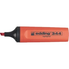 Edding E-344 Fosforlu Kalem Kırmızı 10 Lu Ed34402 (1 Paket 10 Adet)