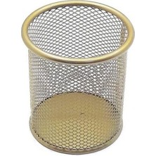  mas masa üstü kalemlik metal perforeli silindir gold 500