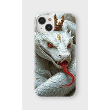 Karsu Design iPhone 15 Uyumlu Baskılı Şeffaf Telefon Kılıfı | Koleksiyon: Aesthetic Snake