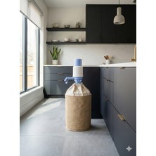 Tua Home Damacana Kılıfı Jüt Kumaş %100 Pamuk Duck 19 Litre – Şık ve Dayanıklı Su Sebili Örtüsü