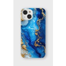 Karsu Design iPhone 15 Plus Uyumlu Baskılı Şeffaf Telefon Kılıfı | Koleksiyon: Marble And Gold Luxury