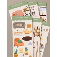Tiny Stories TR Ev & Dekor Sticker Seti - 6 Sayfa / Ajanda,çıkartma,scrapbook