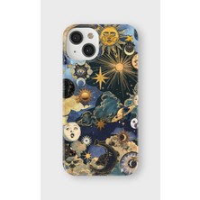 Karsu Design iPhone 15 Uyumlu Baskılı Şeffaf Telefon Kılıfı | Koleksiyon: Moon Phases