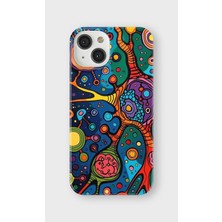 Karsu Design iPhone 13 Mini Uyumlu Baskılı Şeffaf Telefon Kılıfı | Koleksiyon: Psychedelic Art