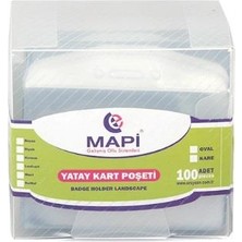  mapi oval yaka kartı poşeti beyaz 100 lü 9101000 (1 paket 100 adet)