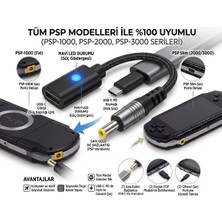 Konsol Plus Psp 1000 2000 3000 Serisi Uyumlu Type-C Adaptör Çevirici