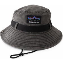 Perlotus Outdoor Safari Şapka – Erkek Kadın Pamuklu Boonie Şapka, Geniş Siperli, Nefes Alan, Ayarlanabilir Ipli (Kamp, Balıkçılık, Yürüyüş, Seyahat)