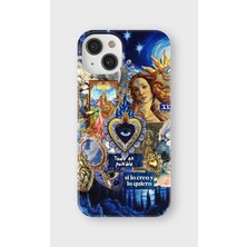 Karsu Design iPhone 13 Mini Uyumlu Baskılı Şeffaf Telefon Kılıfı | Koleksiyon: Mystical Symbols