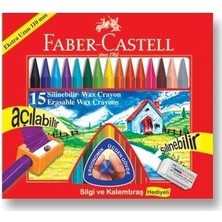  faber-castell silinebilir mum boya 15 renk 5281 122715