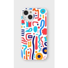 Karsu Design iPhone 14 Plus Uyumlu Baskılı Şeffaf Telefon Kılıfı | Koleksiyon: Minimal Geometric Patterns