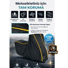 Autolion   Yamaha Mt-25 Abs Topcaseli Siyah-Sarı Dikişli Kilitli Motor Brandası,örtüsü