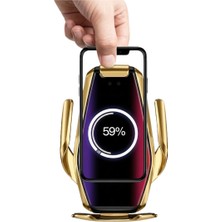 Zero Land Gld-Spt- Kablosuz Şarjlı Araç Telefon Tutucu Sensörlü Otomatik Kilit 360 Derece Döner