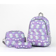 Polo Okul Sırt Çantası Seti Mor (3 Lü Set) 40 x 31 x 16Ccm 2079 341