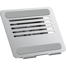 Recci RHO-M25 360 Derece Dönebilen Katlanabilir Laptop ve Notebook Standı Gri