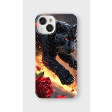 Karsu Design iPhone 14 Plus Uyumlu Baskılı Şeffaf Telefon Kılıfı | Koleksiyon: Minimal Black Panther