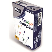  mas 320 toplu ığne renkli başlı 32 mm (36 kutu)
