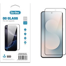 Go-Des Galaxy S25 Fe Uyumlu Go Des Og Glass Antistatik Temperli Cam Ekran Koruyucu Şeffaf