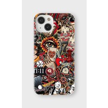 Karsu Design iPhone 13 Mini Uyumlu Baskılı Şeffaf Telefon Kılıfı | Koleksiyon: Drip Art