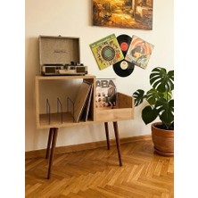 Rmd Shop Sera Plak-Pikap ve Gramofon Sehpası Safir Meşe