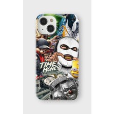 Karsu Design iPhone 15 Plus Uyumlu Baskılı Şeffaf Telefon Kılıfı | Koleksiyon: Drip Art