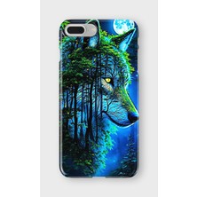 Karsu Design iPhone 8 Plus Uyumlu Baskılı Şeffaf Telefon Kılıfı | Koleksiyon: Alpha Wolf