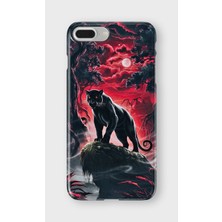 Karsu Design iPhone 8 Plus Uyumlu Baskılı Şeffaf Telefon Kılıfı | Koleksiyon: Minimal Black Panther
