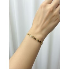 Kuyumcu Nurettin 6 gr (Gram) Zikzak 4mm Desenli Enli Bilezik Yatırımlık Işçiliksiz 22(916) Ayar Altın