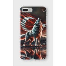 Karsu Design iPhone 8 Plus Uyumlu Baskılı Şeffaf Telefon Kılıfı | Koleksiyon: Göktürk Inscriptions